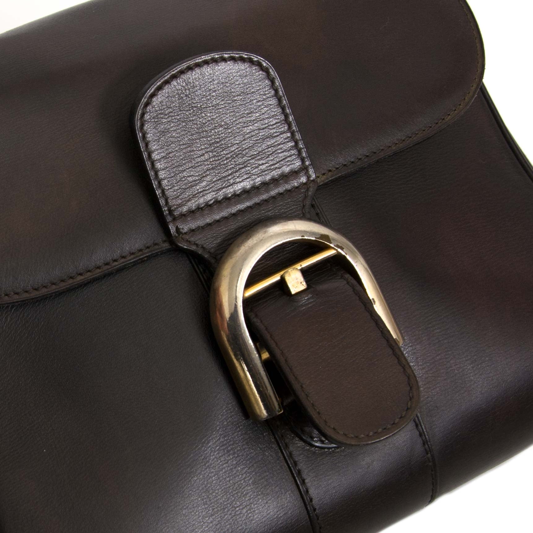 delvaux brillant vintage bruine pm tas nu te koop bij labellov vintage mode webshop belgië