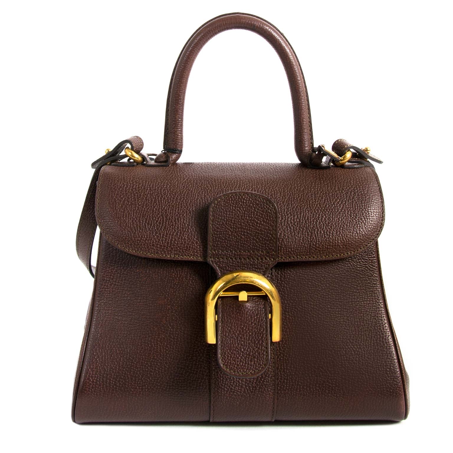 Delvaux Brillant Brown PM Bag now for sale at Labellov vintage fashion webshop belgium