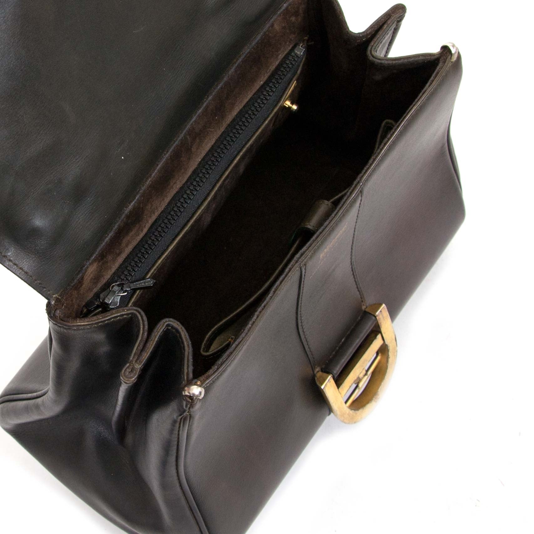 delvaux vintage brown boxcalf brillant pm now for sale at labellov vintage fashion webshop belgium
