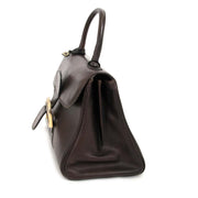 delvaux vintage brown boxcalf brillant pm now for sale at labellov vintage fashion webshop belgium