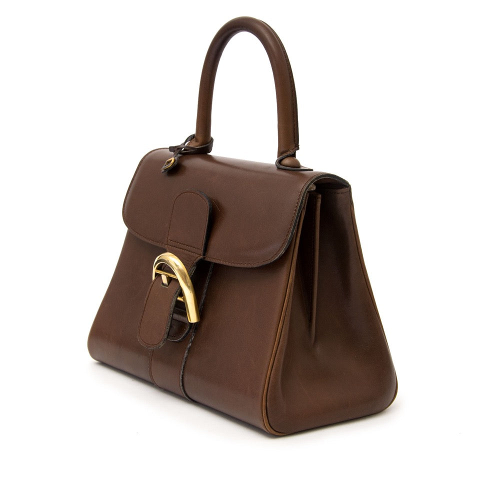 acheter en ligne seoconde main comme neuf Delvaux Brown Pm Brillant Bag site en ligne seconde main luxe marque