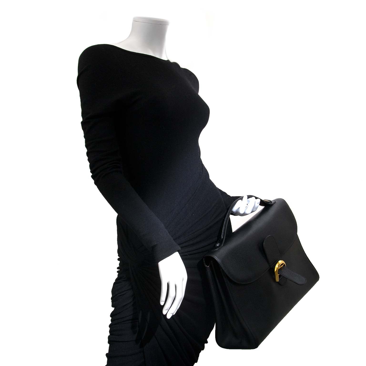 delvaux black brillant briefcase now for sale at labellov vintage fashion webshop belgium