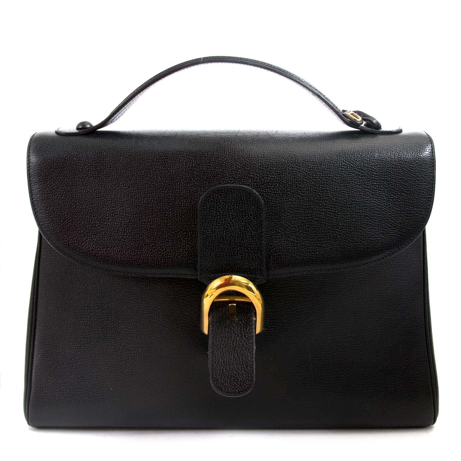 delvaux black brillant briefcase now for sale at labellov vintage fashion webshop belgium