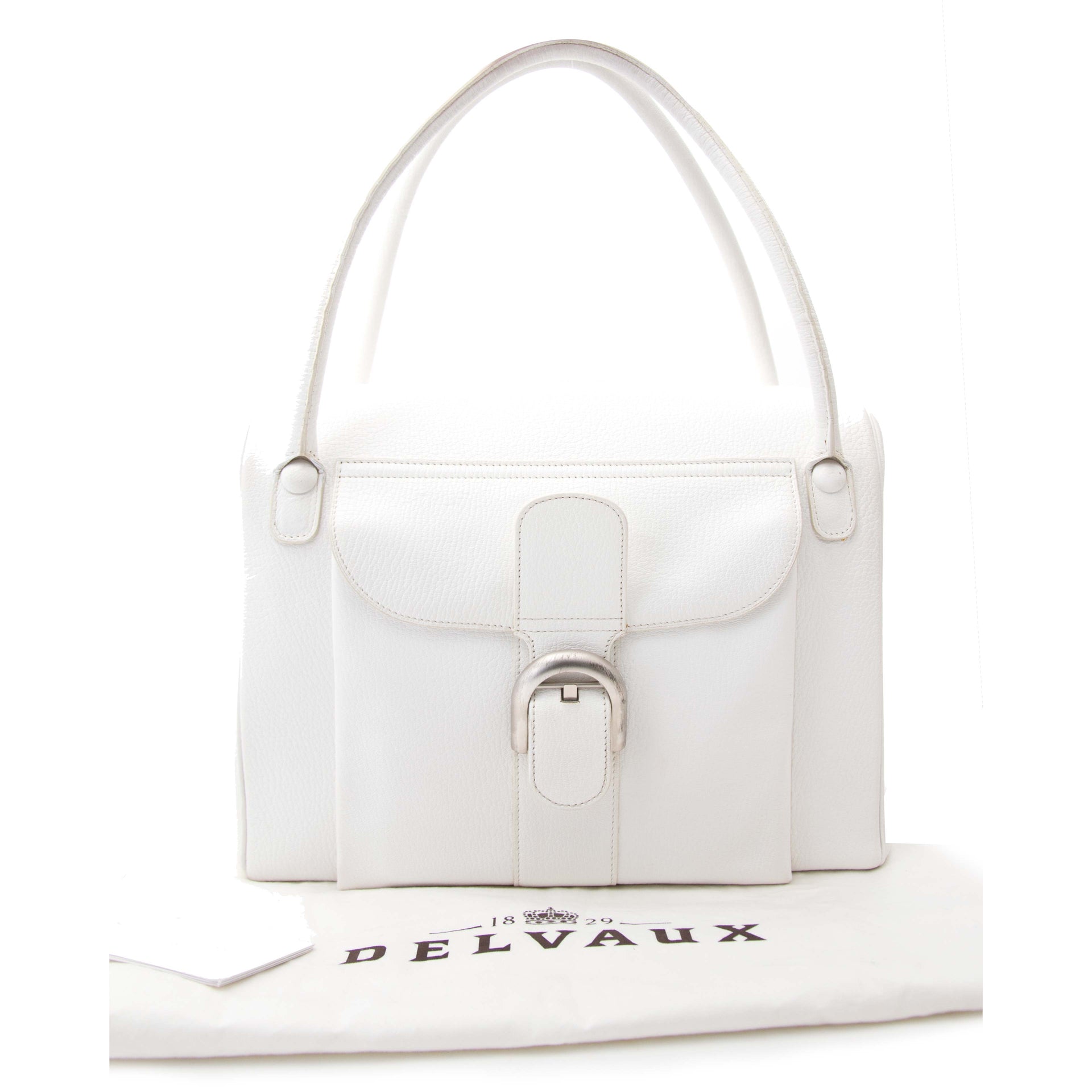 Delvaux Brillant 12H Chèvre Glacée Souple Talc