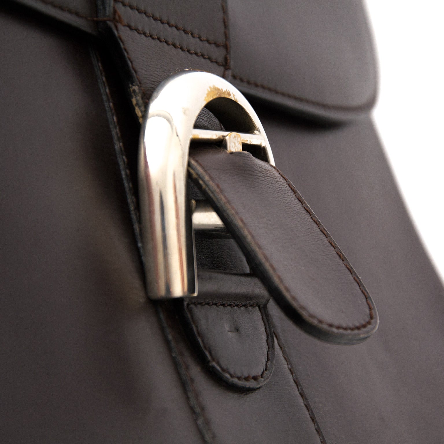 net als nieuw tweedehands Delvaux Brown Brillant MM webshop en boetiek antwerpen