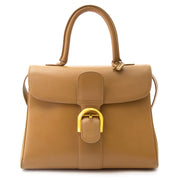 Delvaux Brillant Beige MM Leather Bag 100% authent