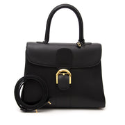 shop safe online at the best price secondhand Delvaux Black Brillant MM + STRAP
