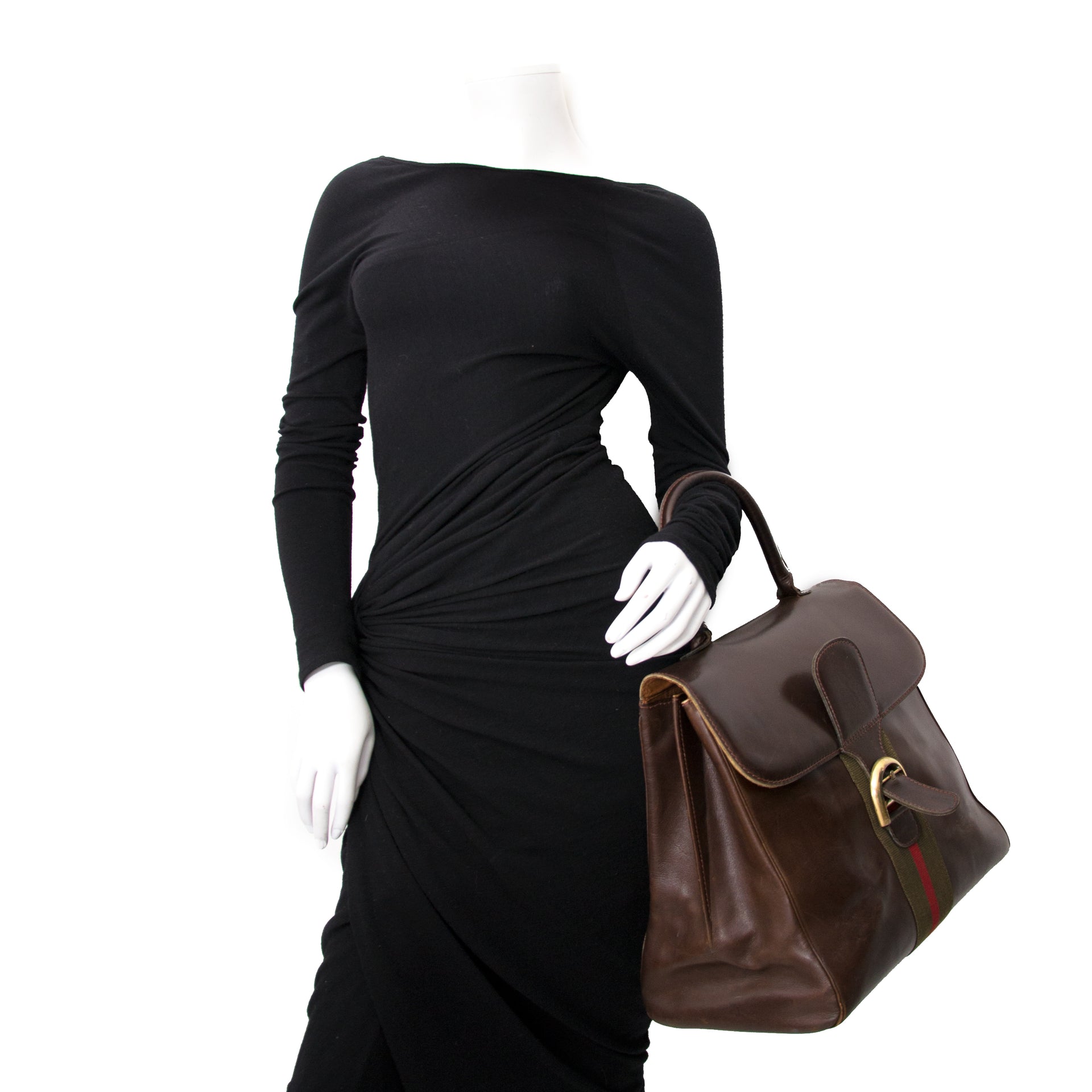 Delvaux Vintage Brown Brillant GM+