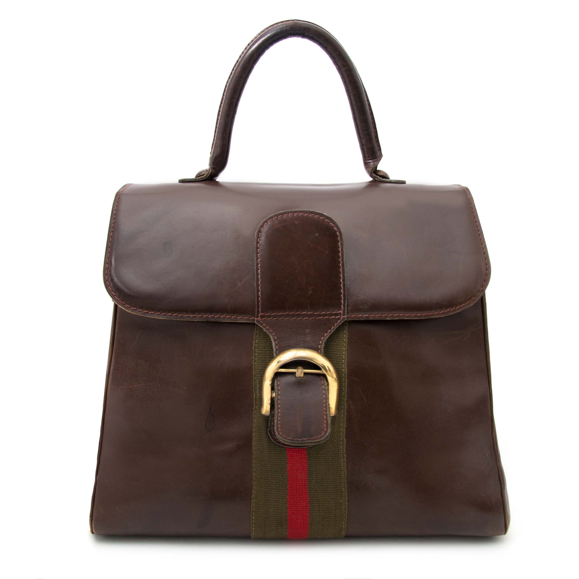 Delvaux Vintage Brown Brillant GM+