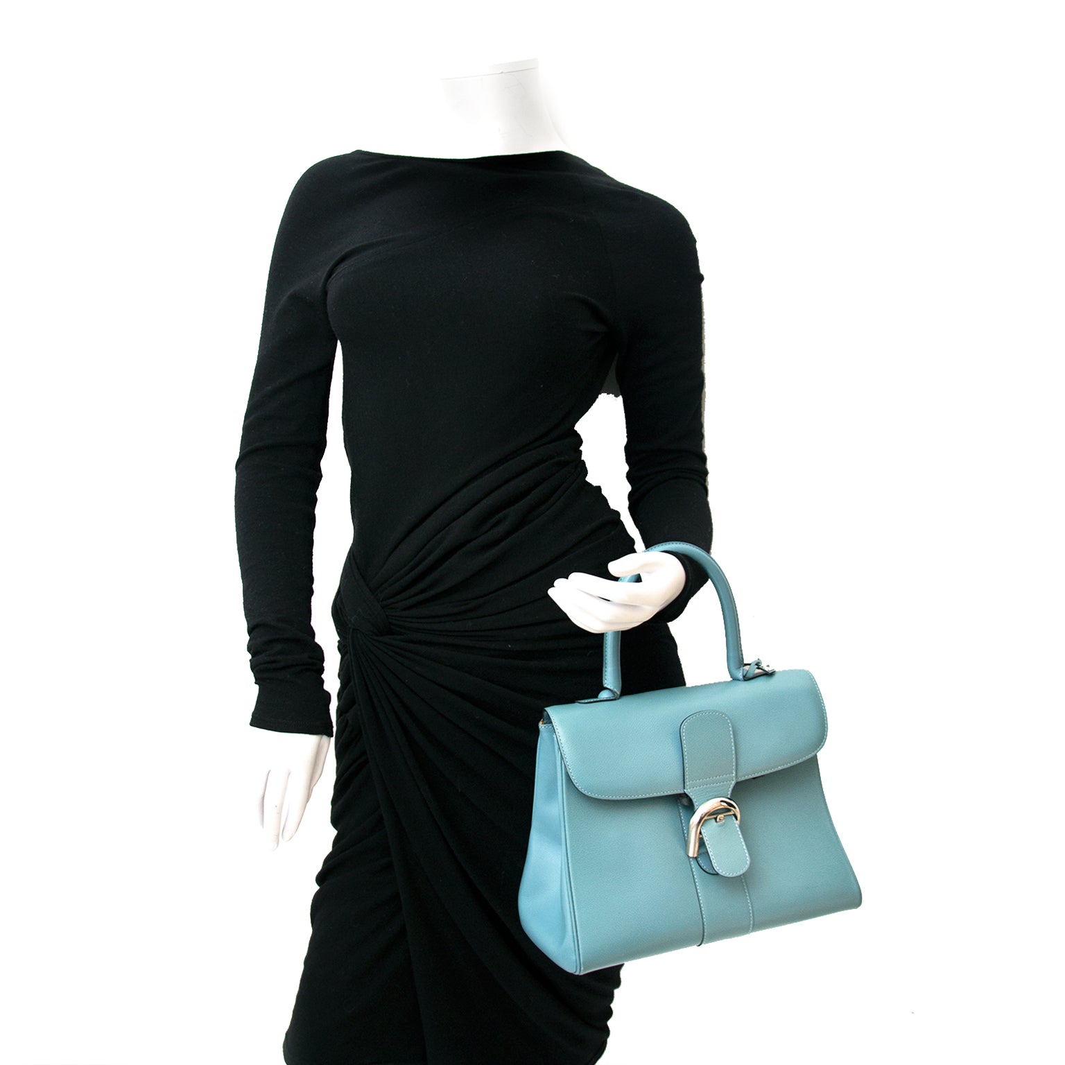 Buy with confidence: shop Delvaux Brillant MM Sky Blue with authenticity card and guarantee.
