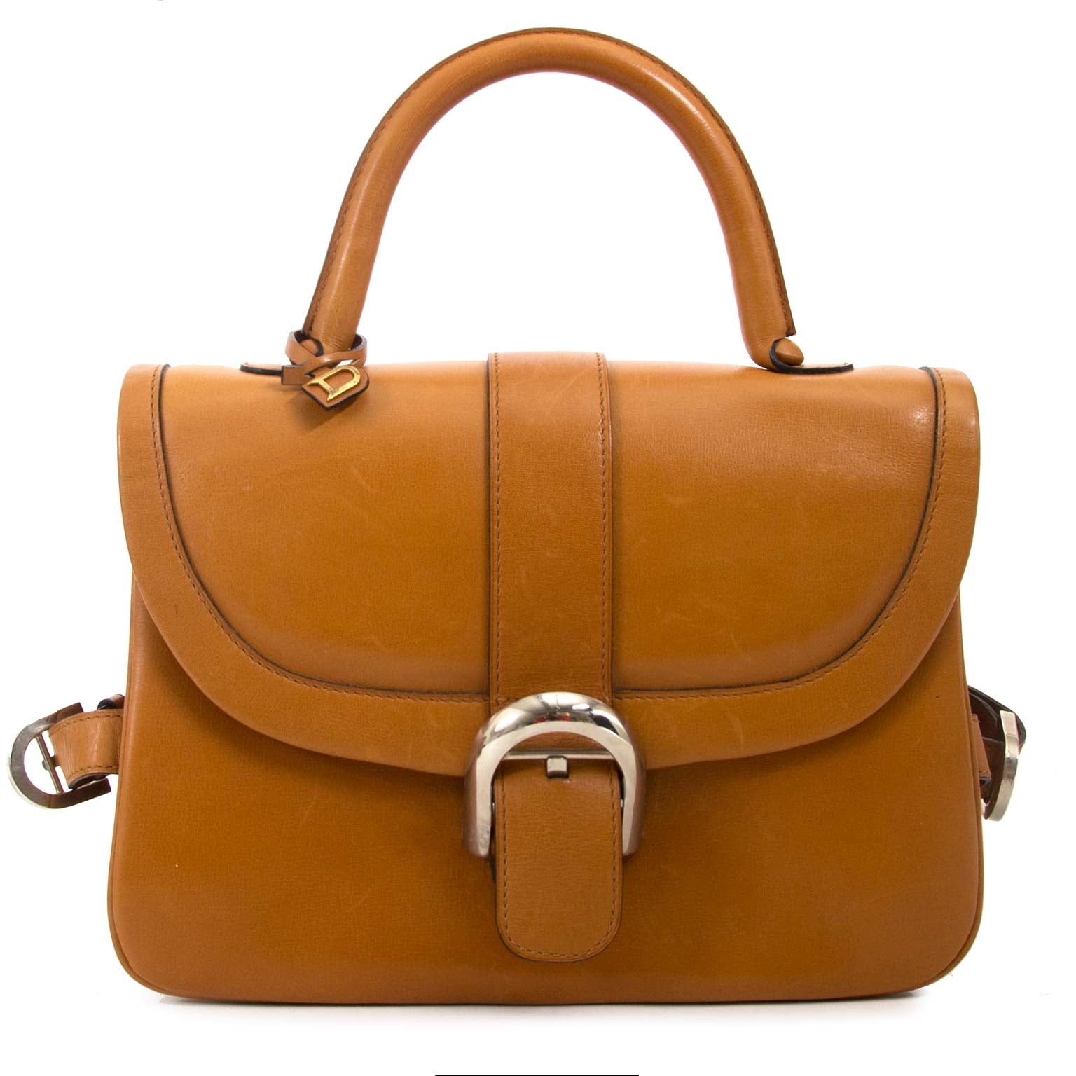 Delvaux Brillant Rouilly Cognac Top Handle Bag