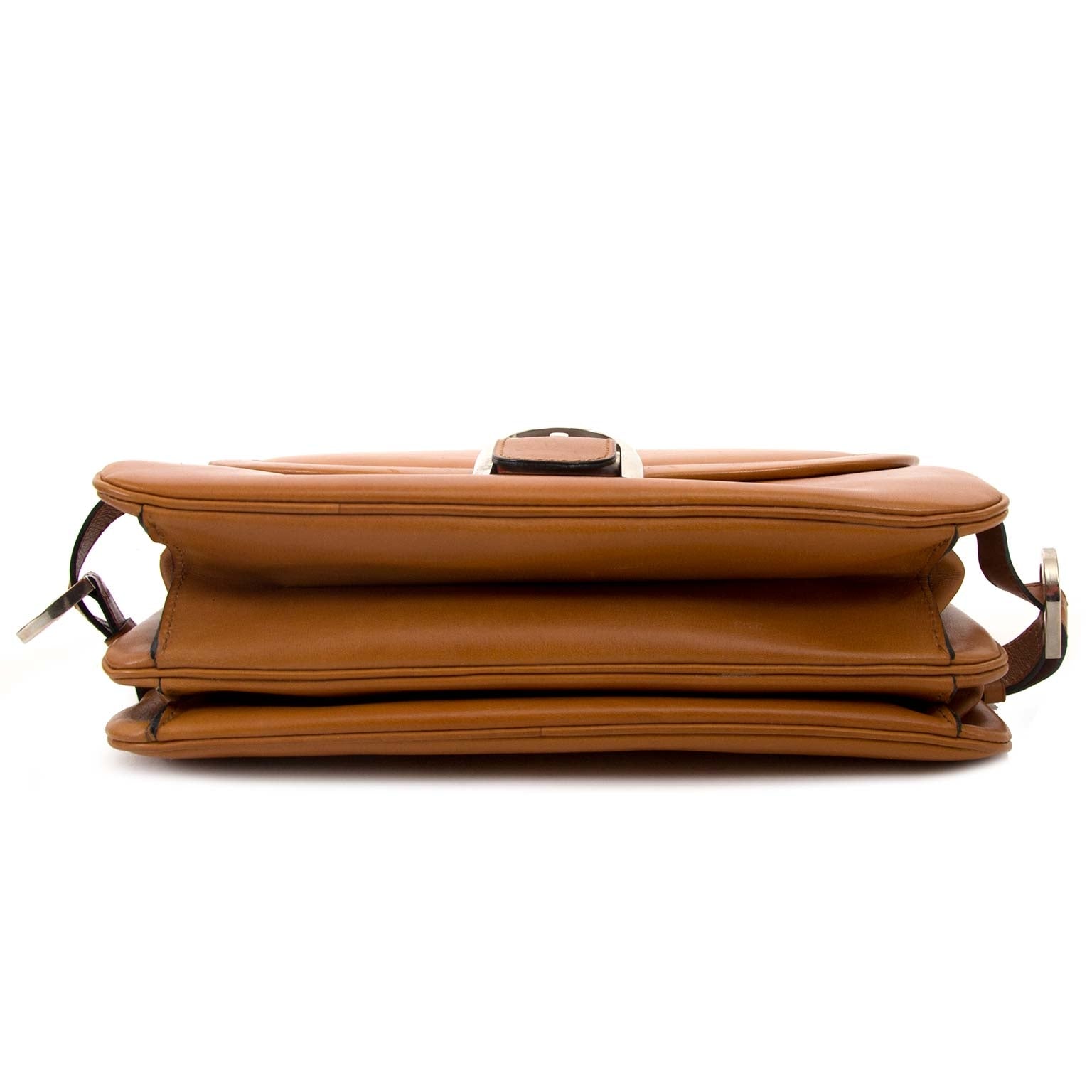 Delvaux Brillant Rouilly Cognac Top Handle Bag