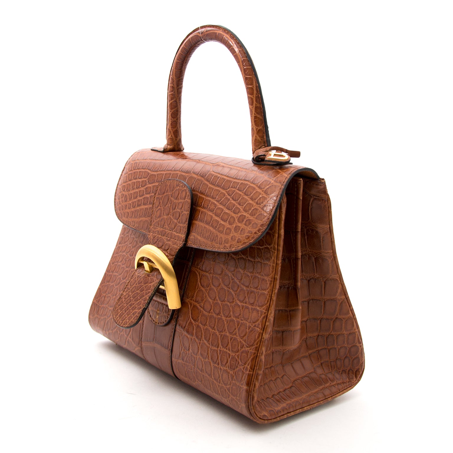 Acheter secur en ligne des sacs a mains As Delvaux Brillant Croco matte Miel PM pour le meilleur prix