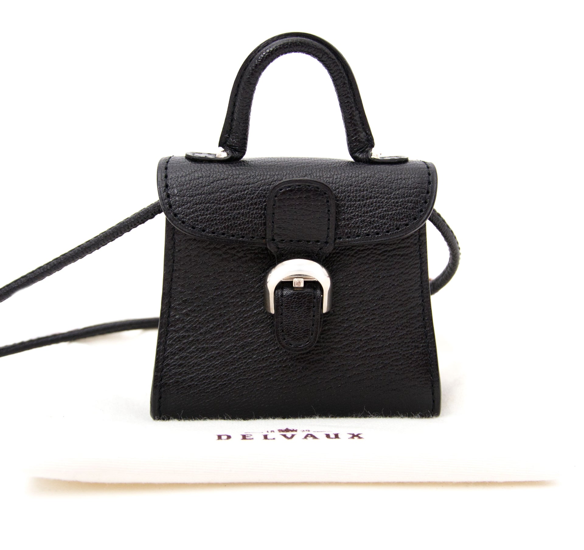 shop safe online at the best price your secondhand Delvaux Micro Black Leather Bag