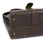 delvaux brillant ostrich MM palissandre bag now for sale at labellov vintage fashion webshop belgium