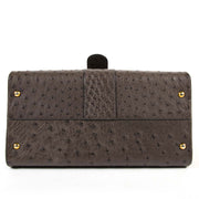 delvaux brillant ostrich MM palissandre bag now for sale at labellov vintage fashion webshop belgium