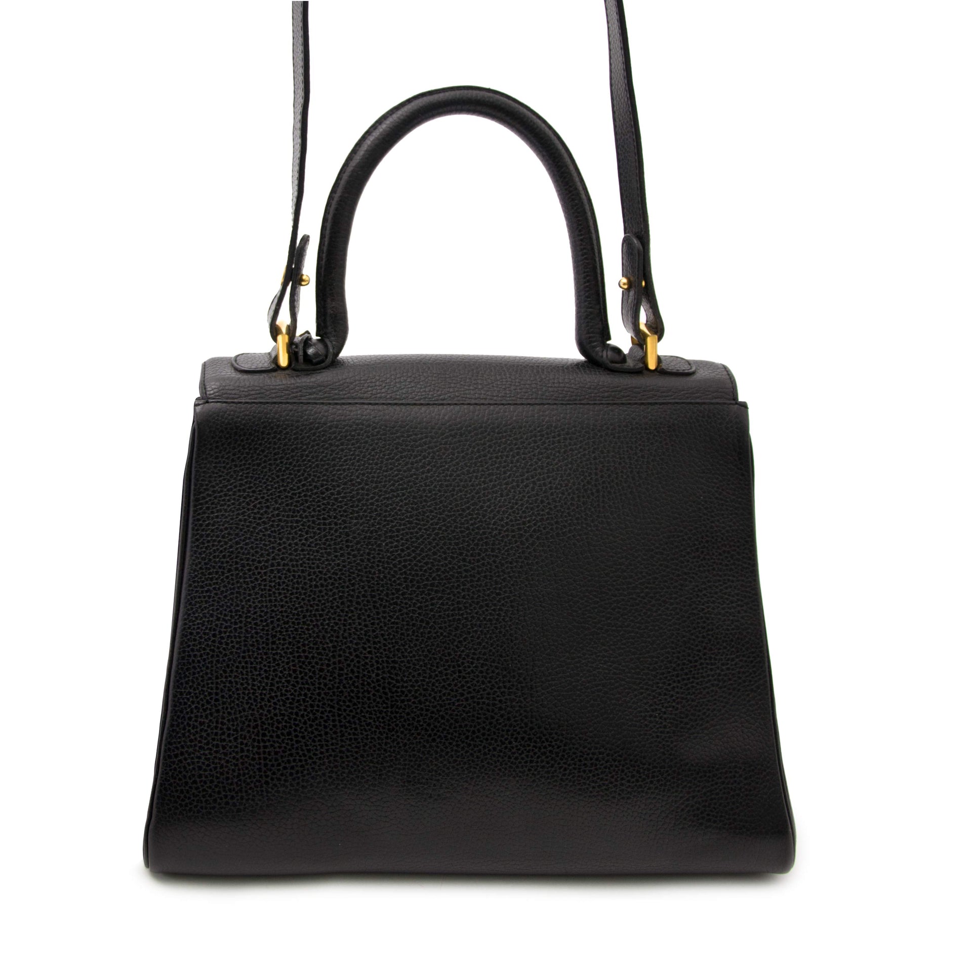 Beautiful vintage Delvaux Black Brillant MM for sale in Belgium and online www.labellov.com, Delvaux bags in great condition and at reasonable prices, secure shopping.