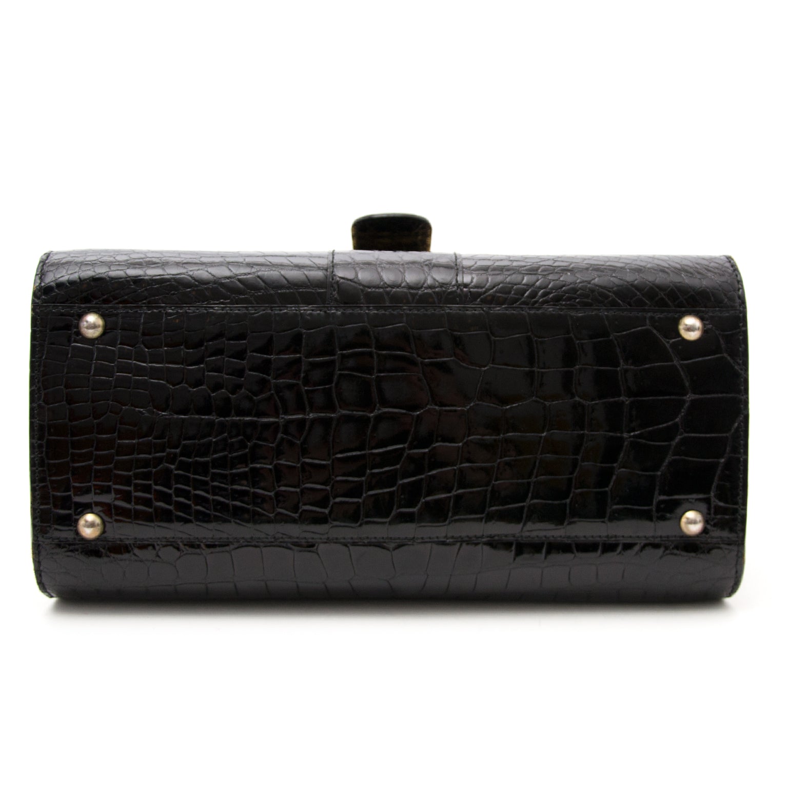 Acheter secur en ligne votre sac a mains Delvaux Black Crocodile Brillant MM