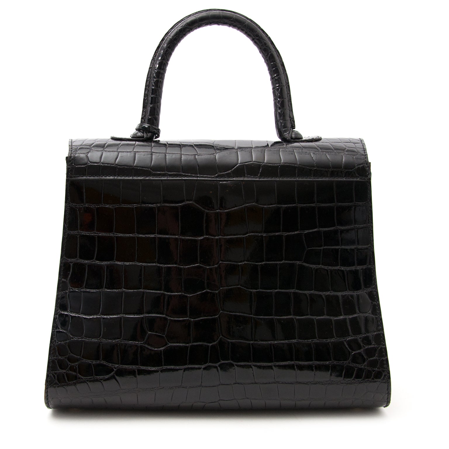 Koop uw authentieke Delvaux Black Crocodile Brillant MM