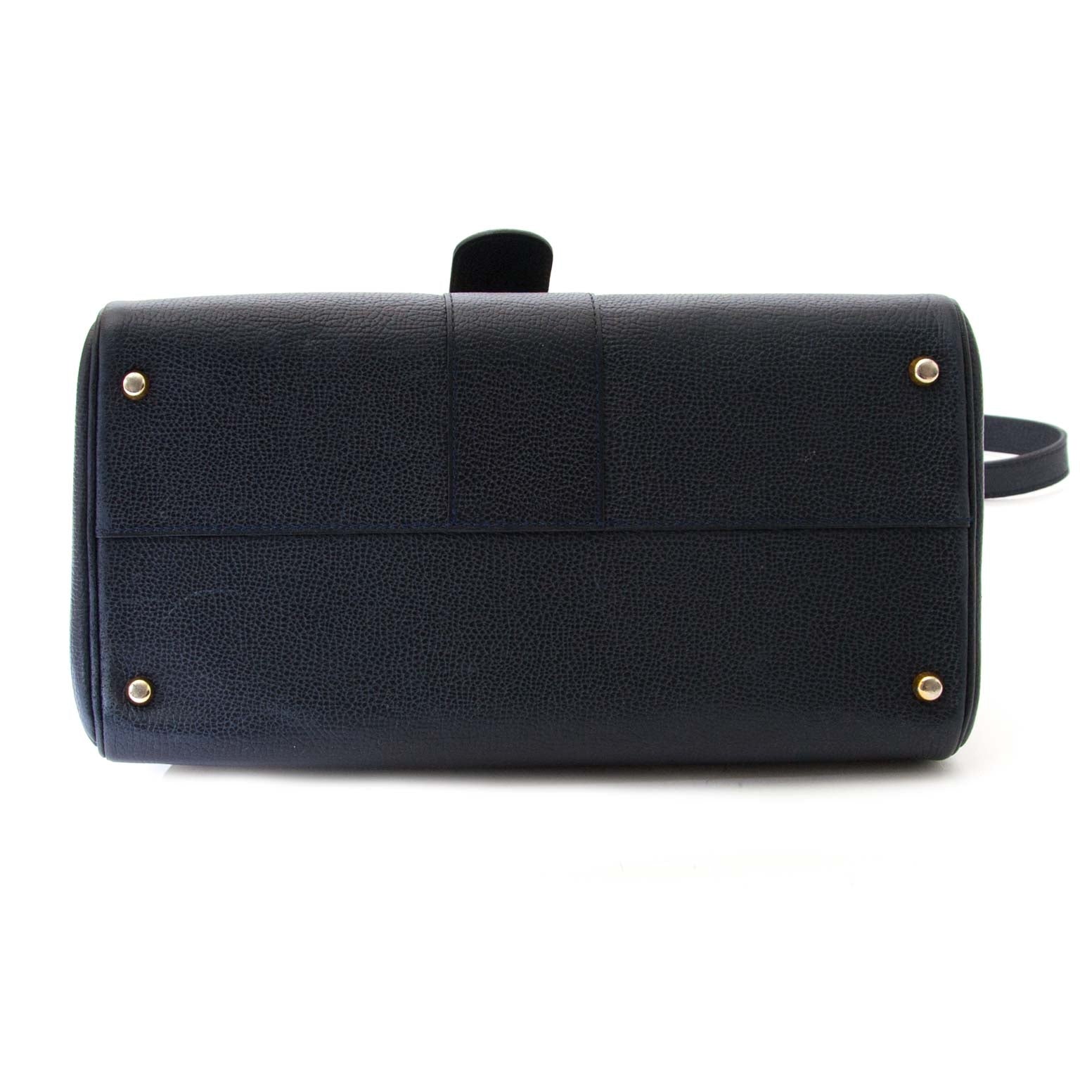 delvaux brillant blue mm bag + strap now for sale at labellov vintage fashion webshop belgium