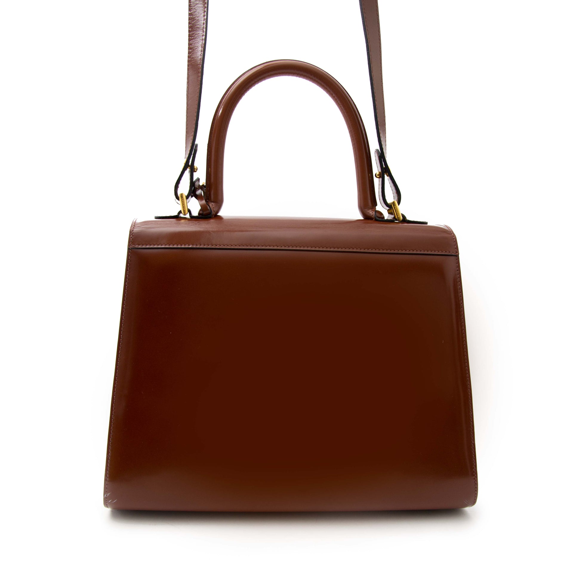 Delvaux Brillant MM Bicolor Dark Brown - Marron + strap