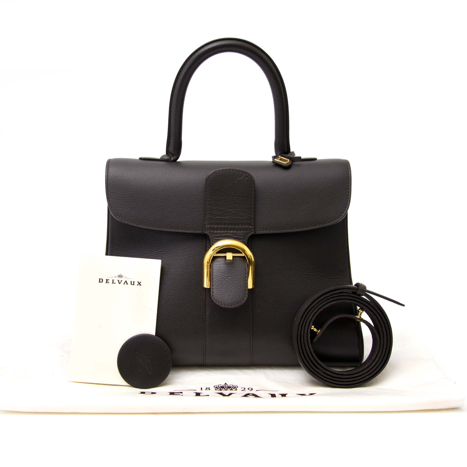 koop veilig online aan de beste prijs jou tweedehand Delvaux Brillant MM Café Brown