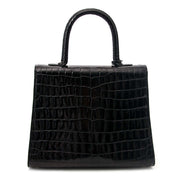 acheter en ligne chez labellov.com Delvaux Brillant MM Crocodile black with golden hardware + strap