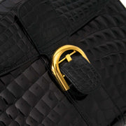 labellov.com the designer place to buy all your second hand bags Delvaux Brillant MM Crocodile black with golden hardware + strap