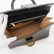 Delvaux Brillant MM Crocodile black with golden hardware + strap now for the best price at labellov.com