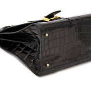 Delvaux Brillant MM Crocodile black with golden hardware nu te koop online bij labellov.com