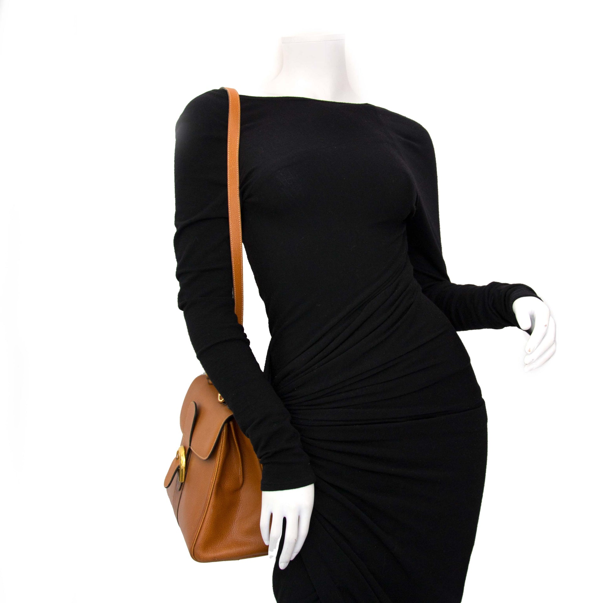 Tweedehansd Delvaux Brillant MM Fauve online te koop bij LabelLov.