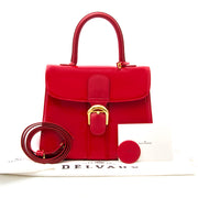 Acheter en ligne chez Labellov.com Delvaux Red Brillant Patent MM Bag
