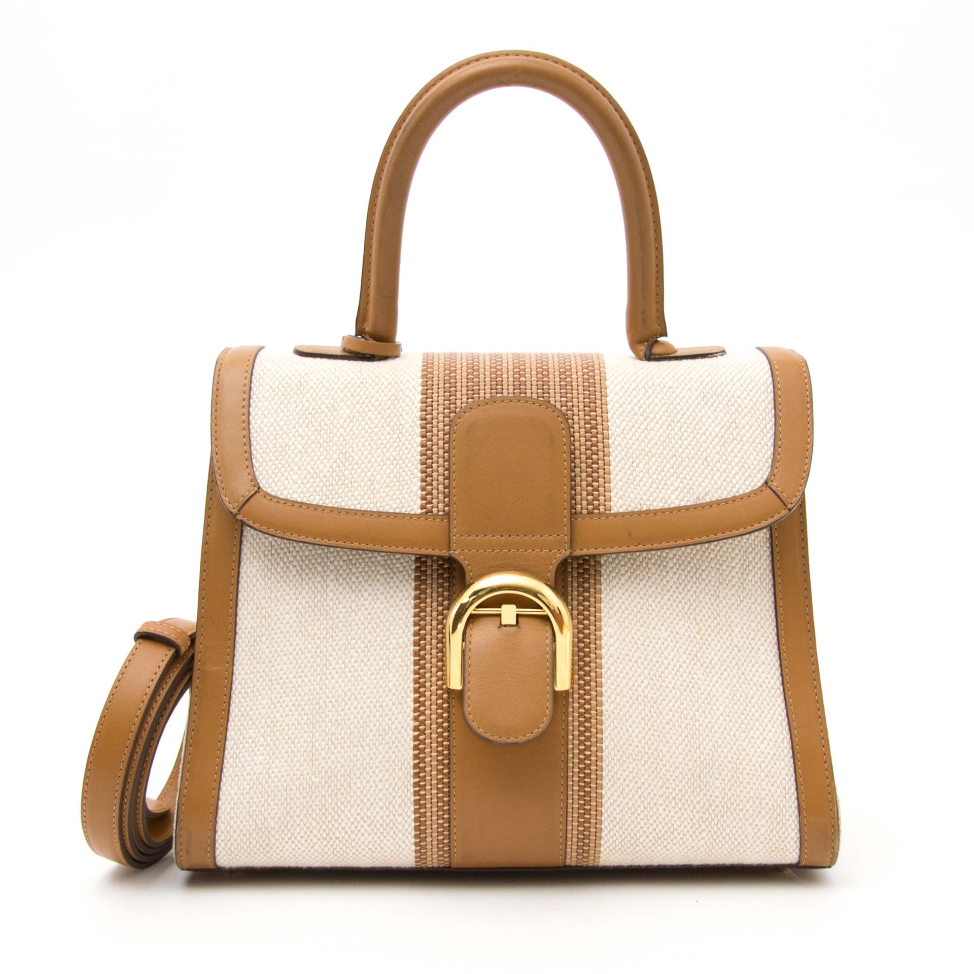 comme neuf sac a main Delvaux White Toile Sangle Brillant Mm pour le meilleur prix