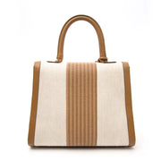 shop safe online secondhand designer luxury Delvaux White Toile Sangle Brillant Mm
