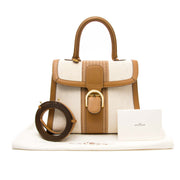 shop safe online secondhand designer luxury Delvaux White Toile Sangle Brillant Mm