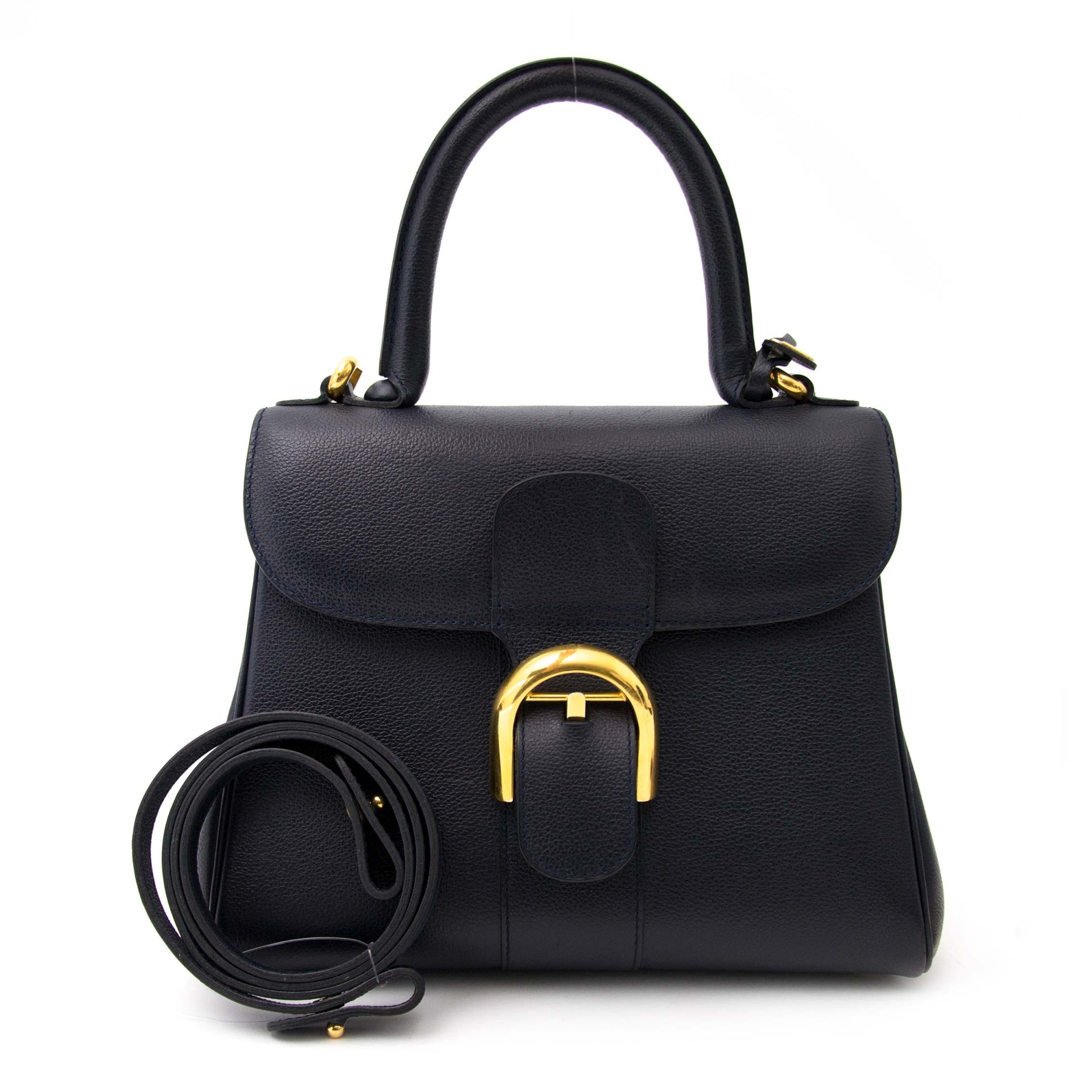 Acheter en ligne chez labellov.com delvaux dark blue leather brillant pm pour le meilleur prix