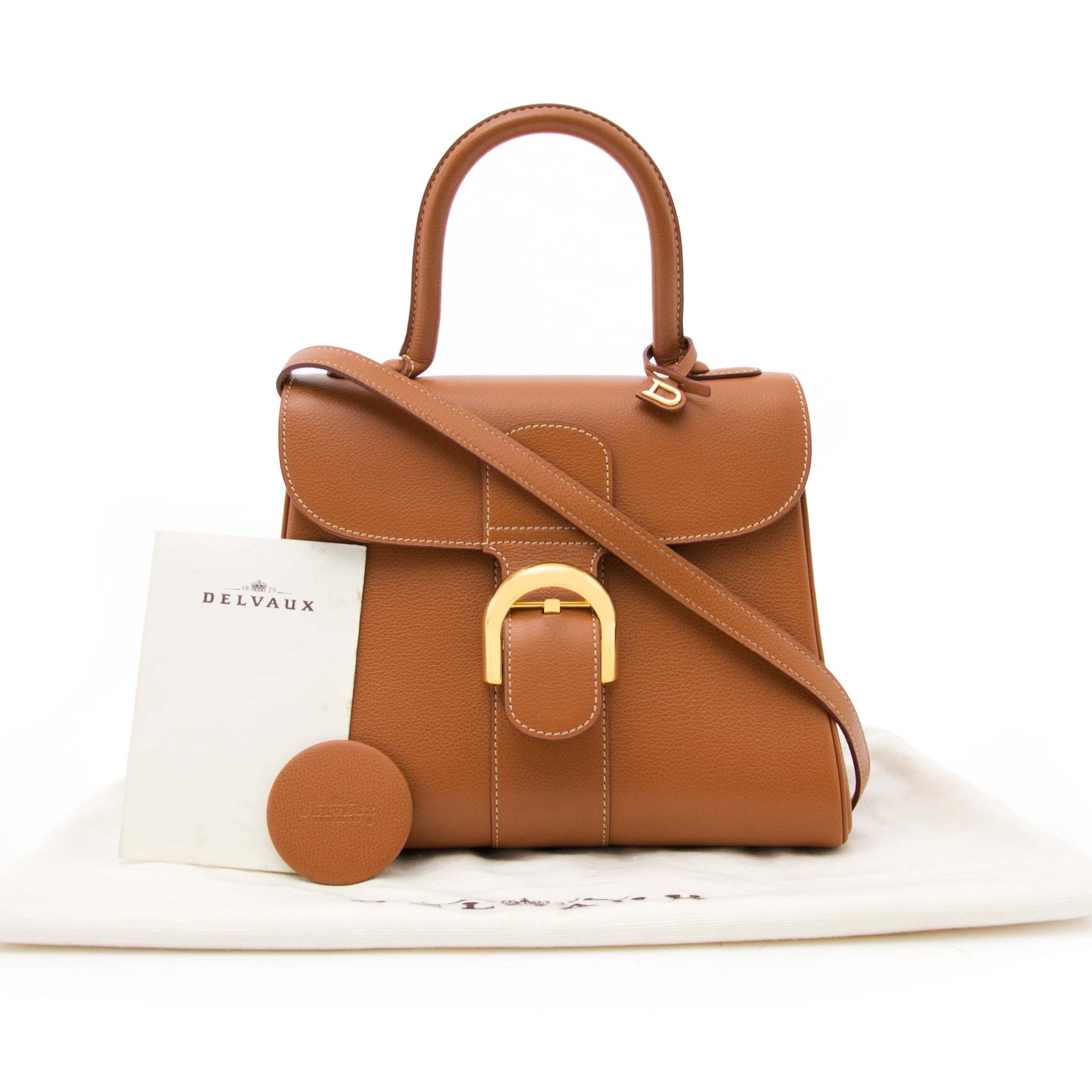 Koop en verkoop uw Delvaux Brillant PM jumping Fauve nu online op labellov.com