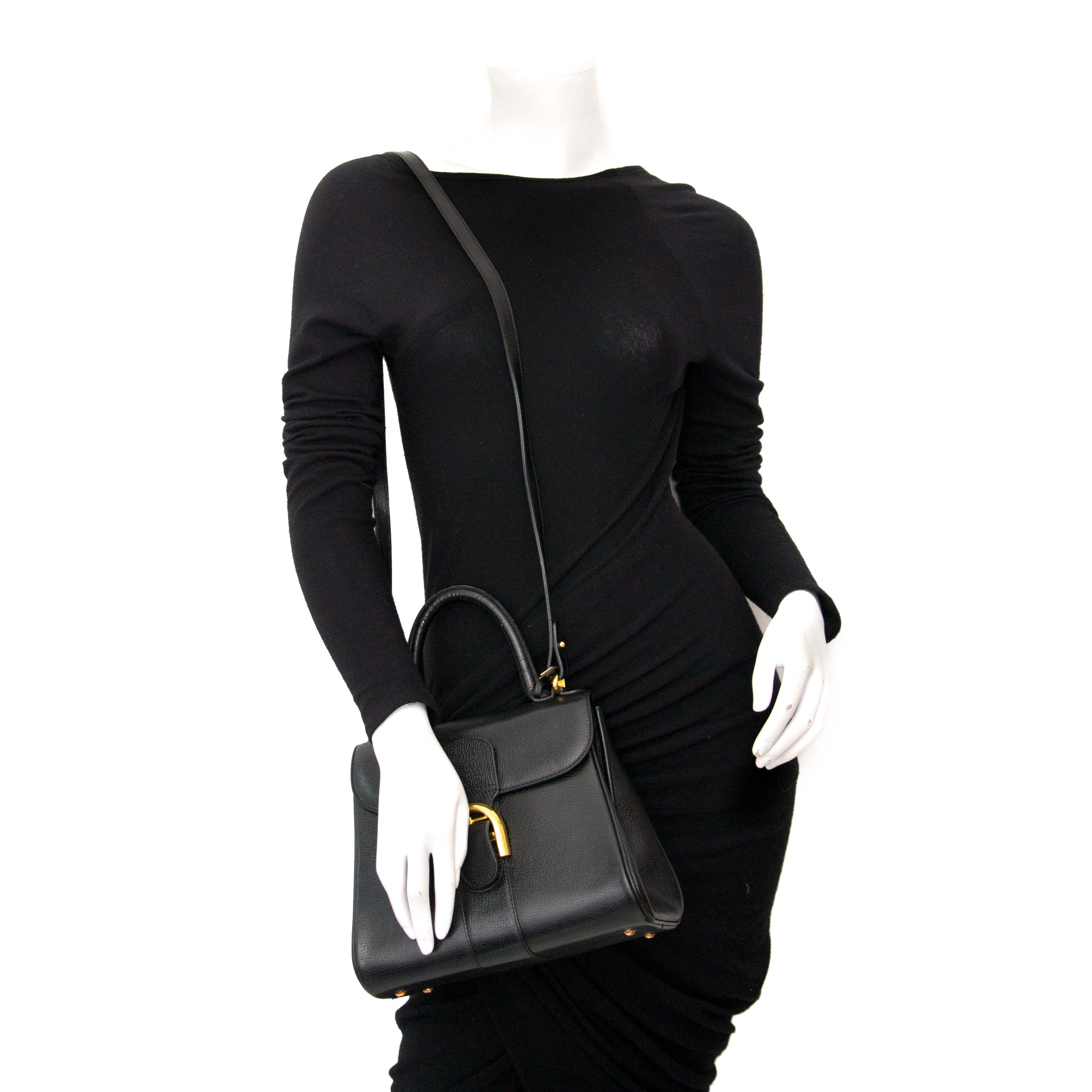 Delvaux Black Leather Brillant PM – Labellov