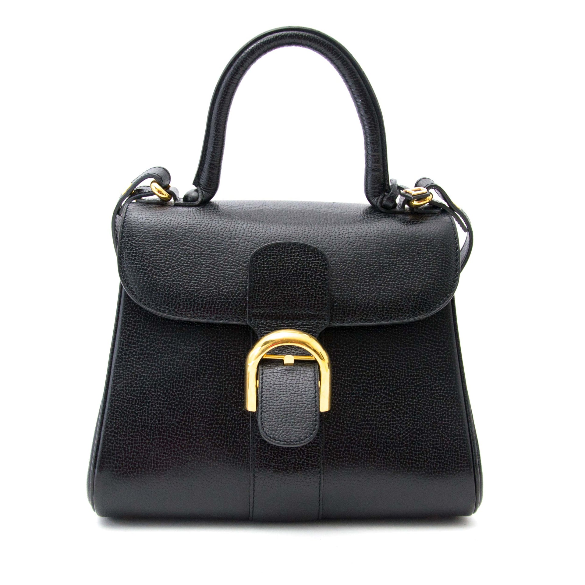 koop veilig online jou tweedehands Delvaux Brillant MM Black Leather