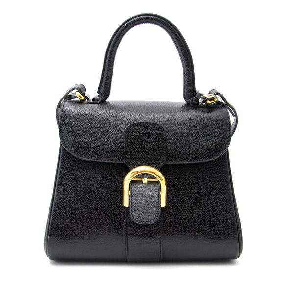 Delvaux Black Leather Brillant PM – Labellov