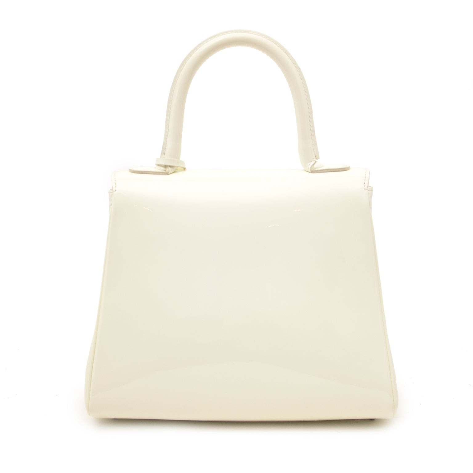 Delvaux White Patent Leather Brillant PM + Strap