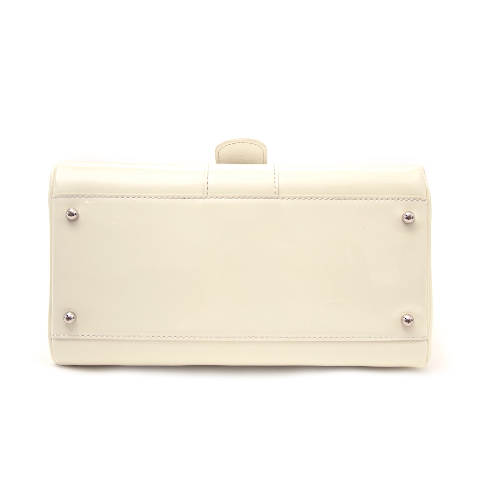 Delvaux White Patent Leather Brillant PM + Strap
