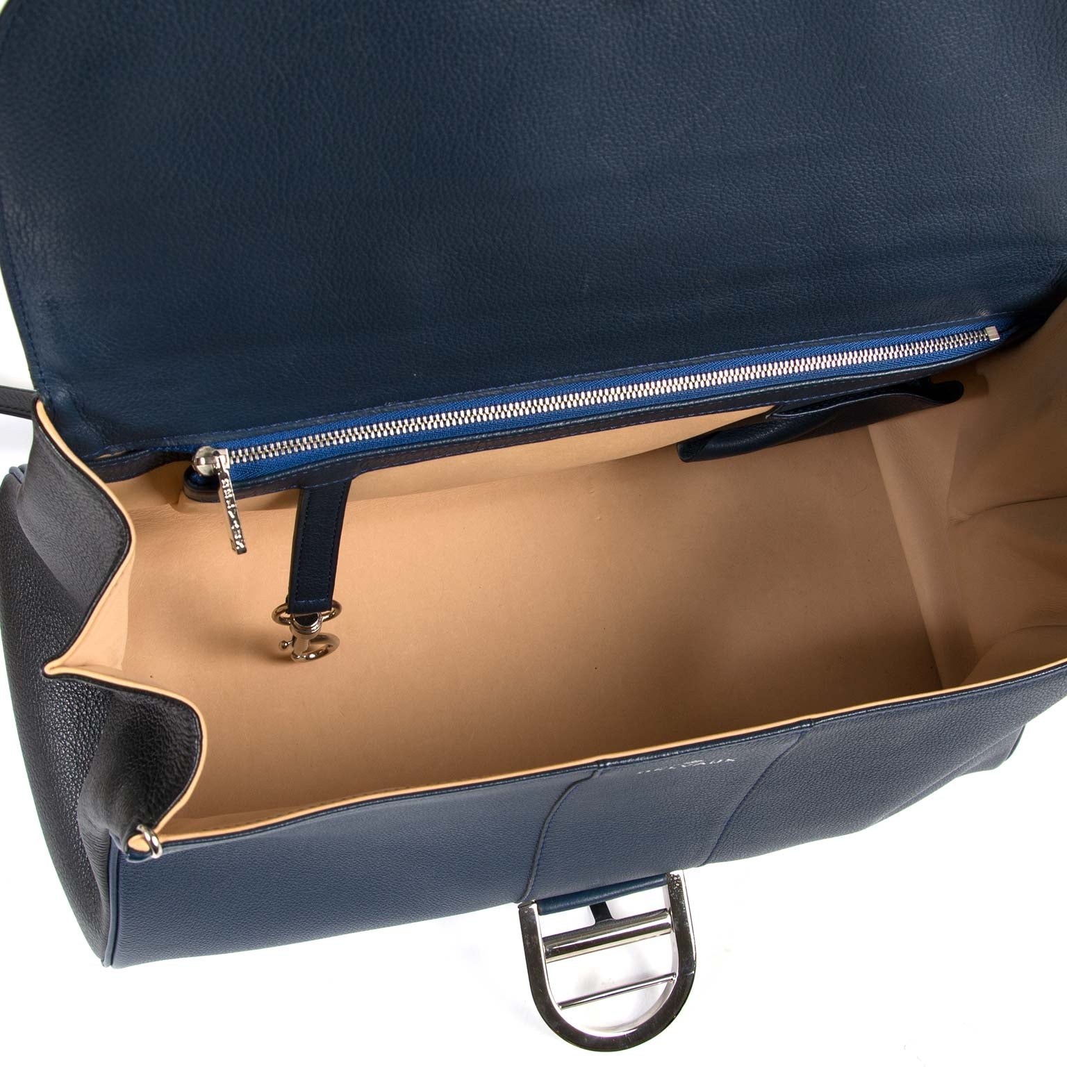 Achetez secur en ligne Delvaux Brillant East West Bicolor Bag Sellier Bicolore Calanque PA 00