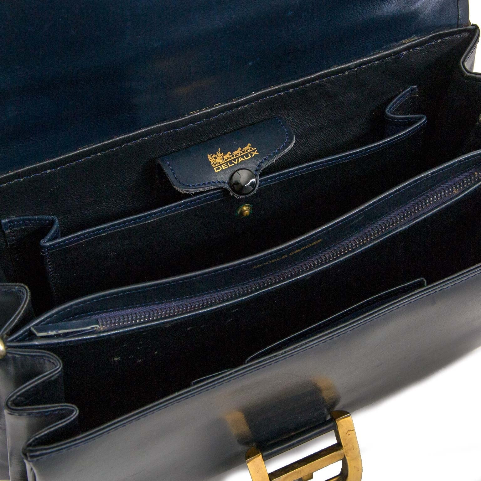We buy and sell your authentic Delvaux Dark Blue Rouilly Bag