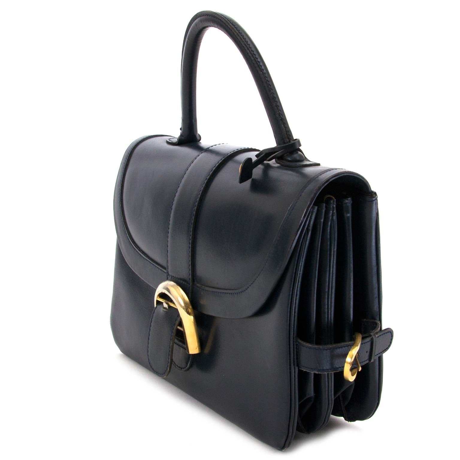 Delvaux Dark Blue Rouilly Bag