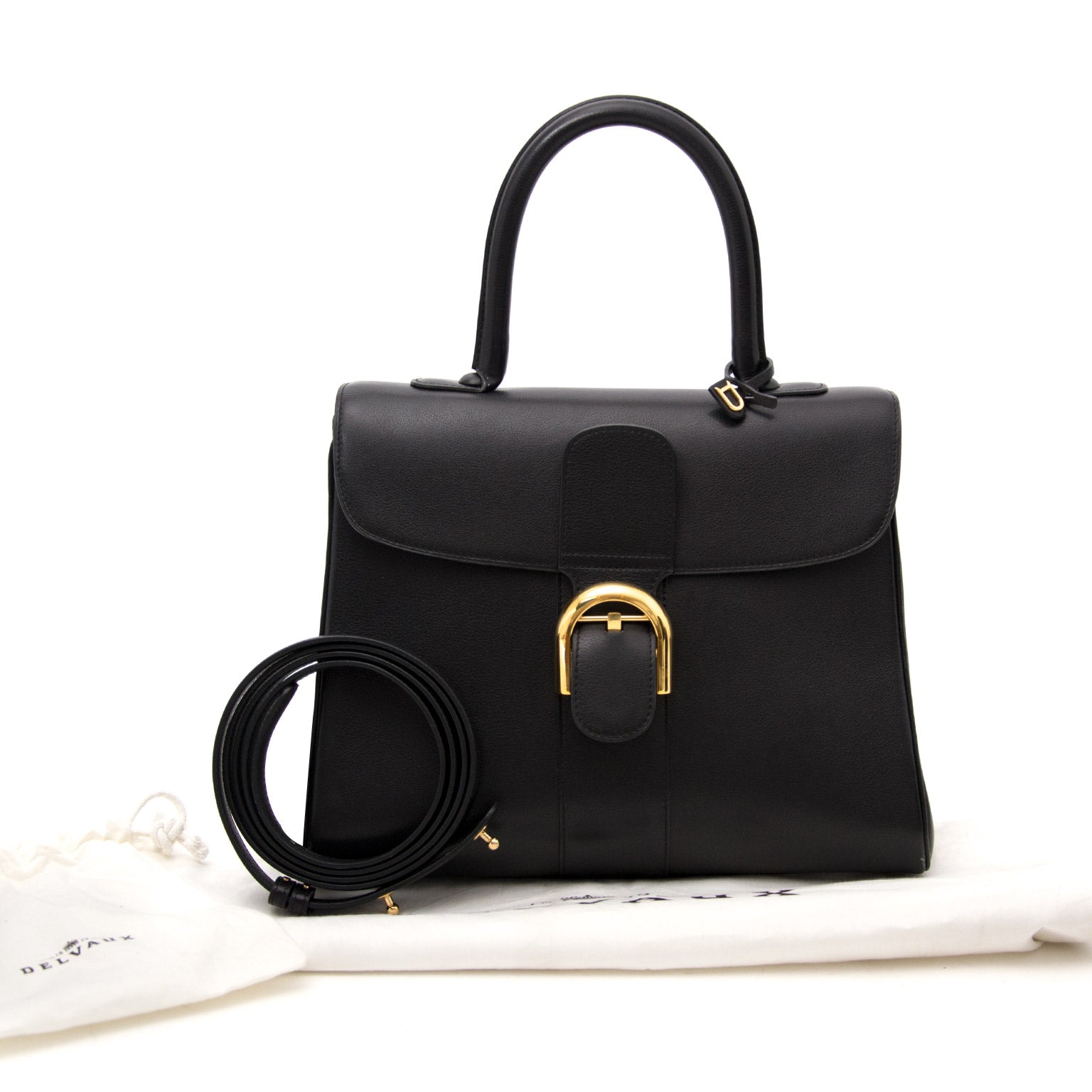 tweedehands als nieuw Delvaux Black Brillant MM aan de beste prijs Antwerpen