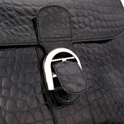 shop your Delvaux Black Shiny Croco Brillant MM online at the best price