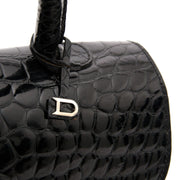 koop veilig online aan de beste prijs tweedehands Delvaux Black Shiny Croco Brillant MM