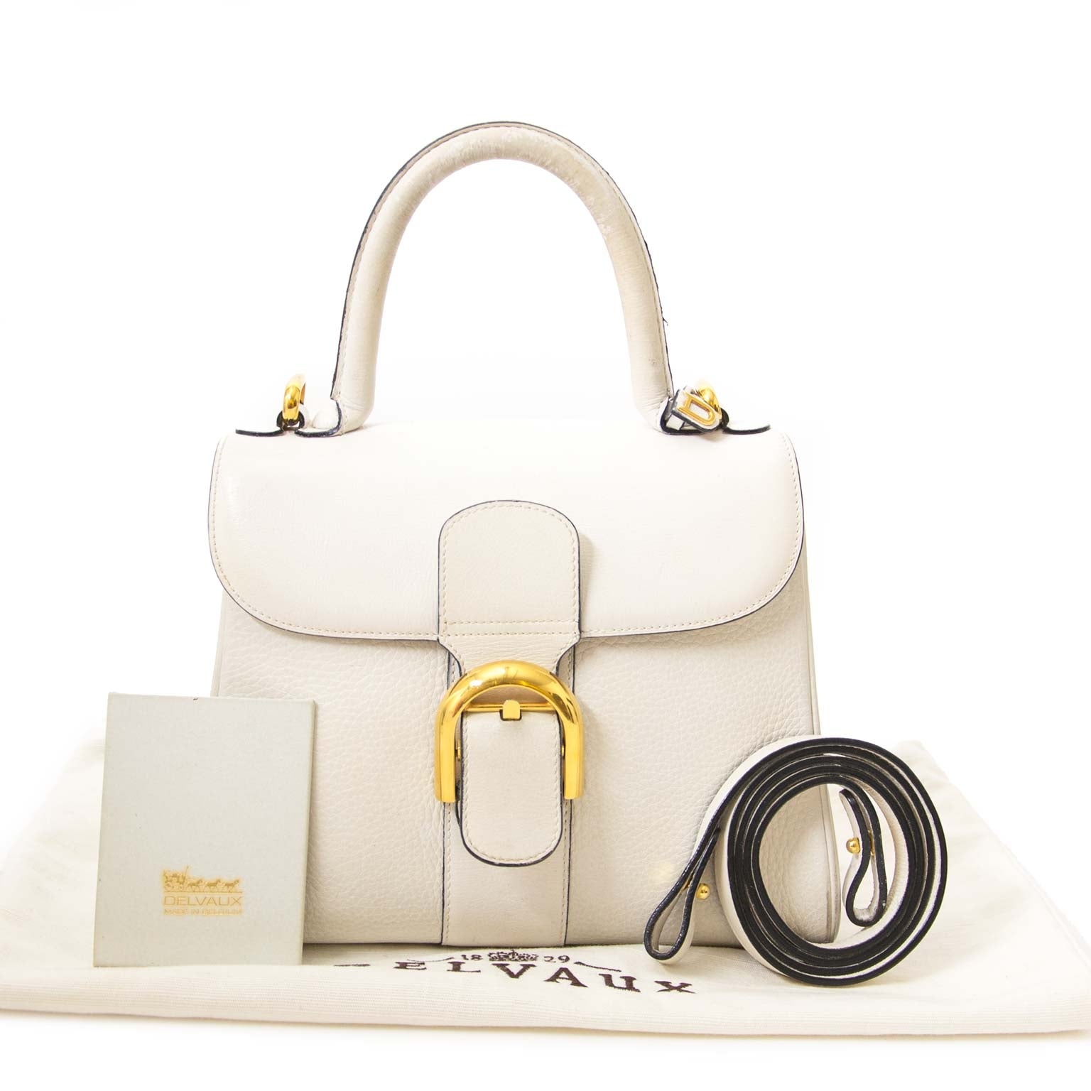 buy Delvaux Brillant White PM Bag + Strap at labellov at pay save online