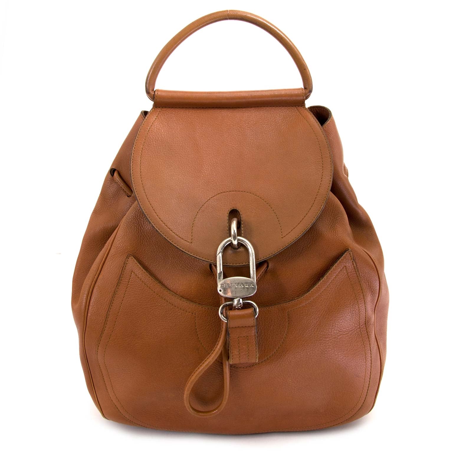 Buy and sell your authentic Delvaux Brown Lucifer Backpack for the best price